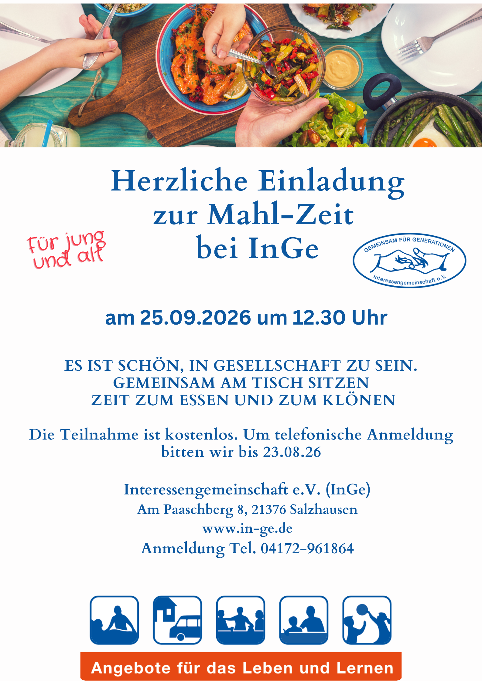flyer Mahl-Zeit September