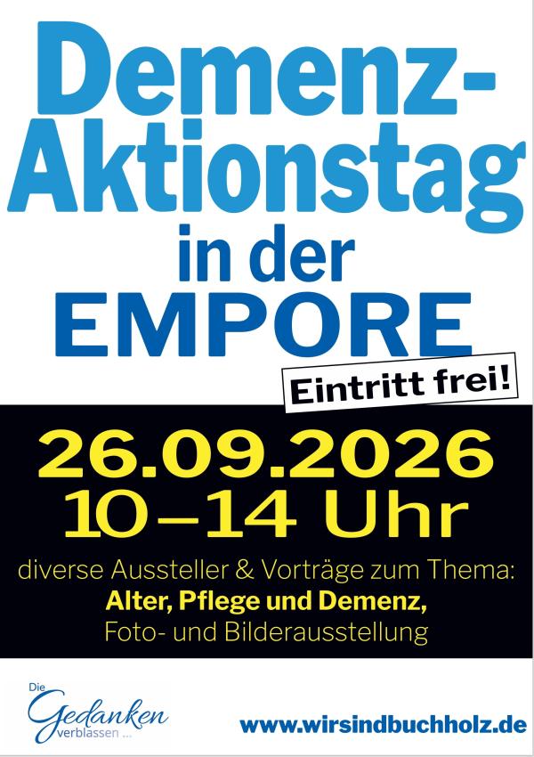 Poster Demenzaktionstag Empore Buchholz 